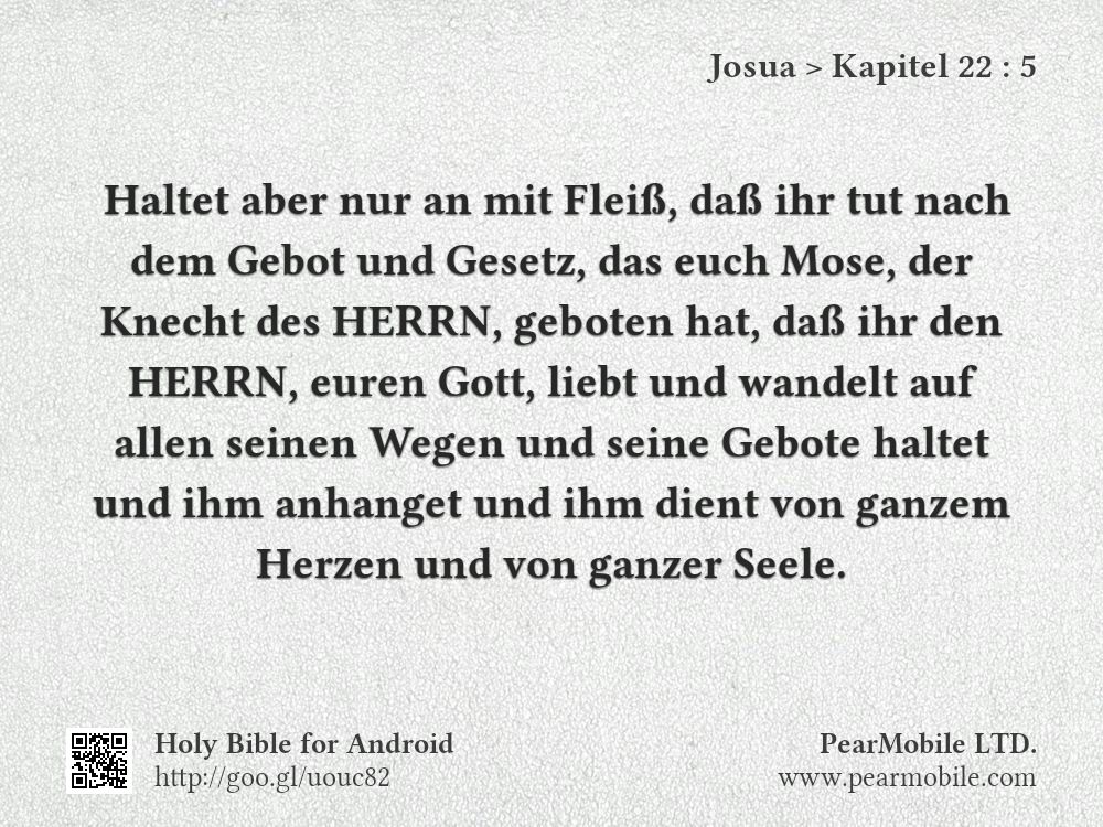 Josua, Kapitel 22:5